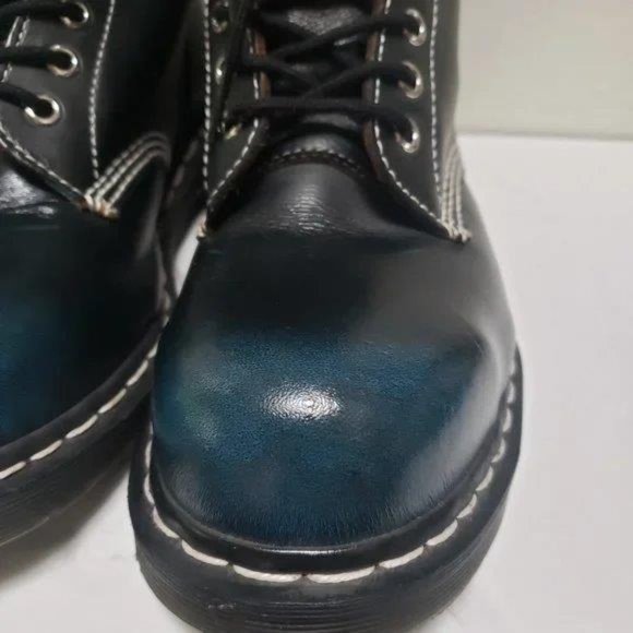 Dr. Martens 1919 Blue Rogue Steel-Toe 10 Eye Boots - Picture 9 of 13